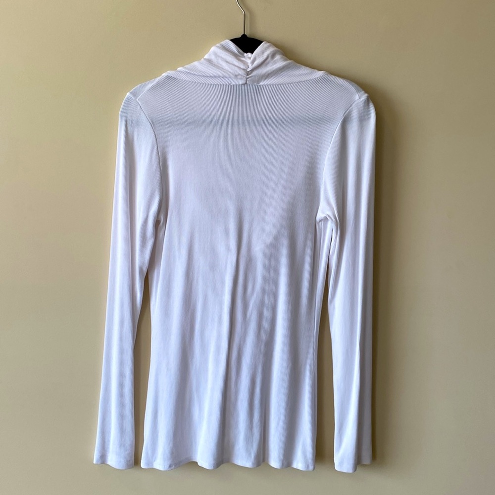 Fifteen Twenty Ribbed Cowl Neck Top - White - Size‎ XS - Picture 5 of 7